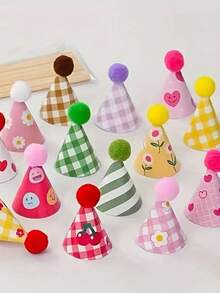 15 Stück Mini Geburtstags Party Hüte, sortiert, DIY Montage erforderlich, bunte Mini kleine Party Hüte für Plüschtiere, Papier Kegel, kleine Geburtstags Hüte Spiel Accessoires, geeignet für Heim Dekoration, Geburtstags Dekoration, Weihnachten, Weihnachtsdekoration, Weihnachts Heim Dekoration, Weihnachtsgeschenke, Geburtstags Accessoires, Winterraumdekoration