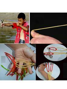 2 件 1 米长狩猎装备高弹性乳胶管，优质 5 毫米-9 毫米直径橡胶弹弓带 - 耐用，圆形设计，适合狩猎和钓鱼，枪带弹射橡胶软管连续件