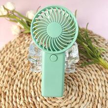 1pc Mini Handheld Fan - Portable Lightweight Battery-Powered Cooling Fan With High-Speed Quiet Operation, 4 Colors (Teal Blue, Pink, White, Mint Green) For Summer Outdoor, Indoor & Patio Use, Cooling Fan Portable, Sleek Handle Design - Hồng - Xem 6