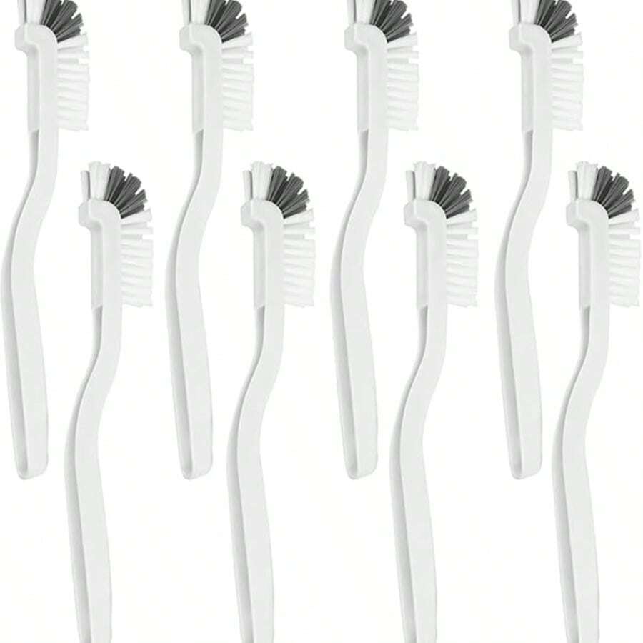 1Pc Dish Brush Bottle Bathroom Scrub Brushes Kitchen Cleaning Brush Right Angle Kitchen Brush Sink Household Pot Pan Edge Corners Tile Lines Brush With Stiff Bristles - 白色 - 查看 1