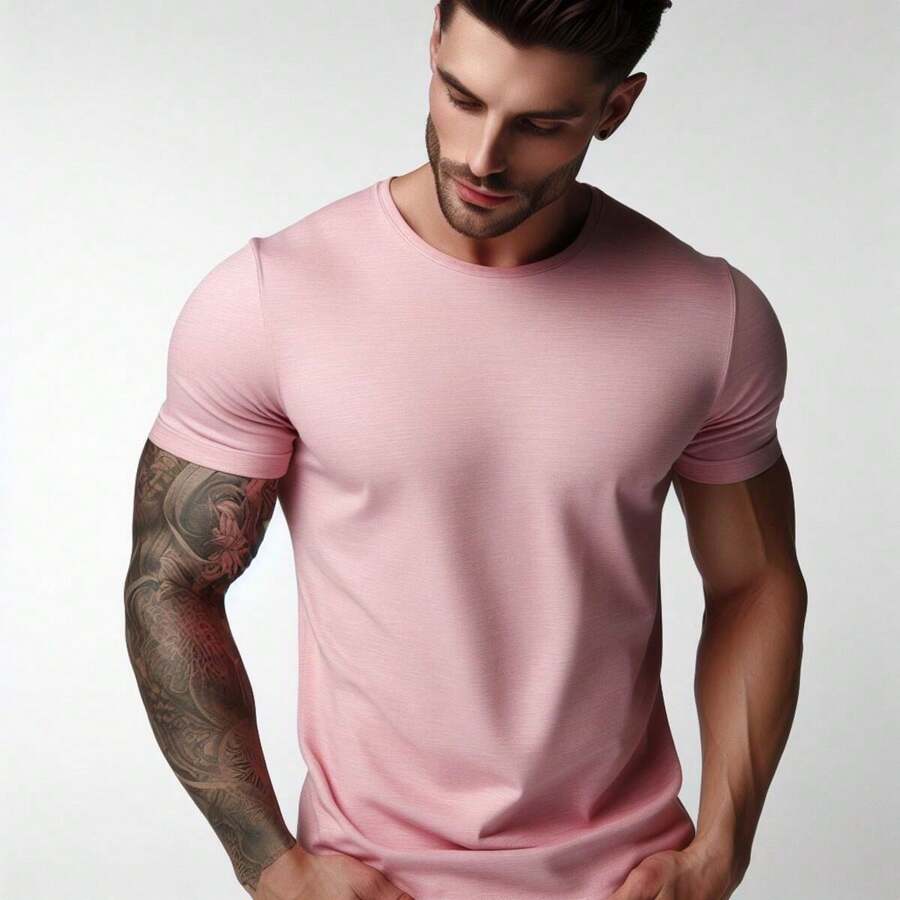 MIL200FIT Men T-Shirts - Pink - View 1