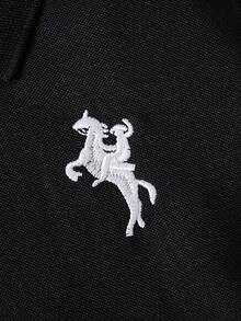 男童和幼儿撞色短袖 Polo 衫 - 黑色 - 查看 6