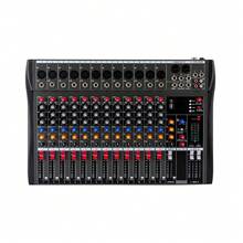 Professional Audio Mixer 48V Phantom Power With 10-Segment LED Indicators XLR/TRS Inputs For Karaoke, Conference - Black - View 10