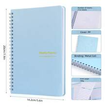 1pc Colorful Teacher's To-Do List Spiral Notebook, PP Matte Weekly Planner, Flip-Up Schedule Book, Self-Discipline Notepad, Spiral Sketchbook, Student Professional Drawing Painting Sketch Book, Watercolor & Art Painting Book