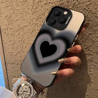 Custodia per telefono con motivo a cuore colorato Halo, creativa, alla moda e antiurto, adatta per Apple 16 Pro Max, 16 Pro, 16 Plus, 16, 15 Pro Max,