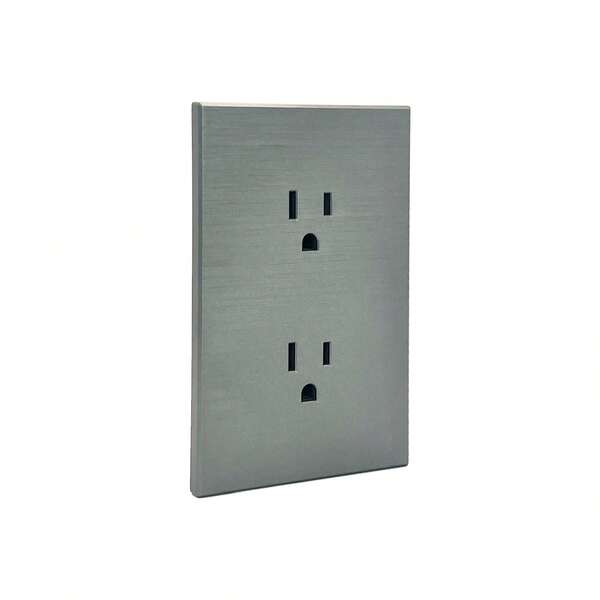 Placa de Doble Contacto Diseño Delgado con Tornillos Para Instalación