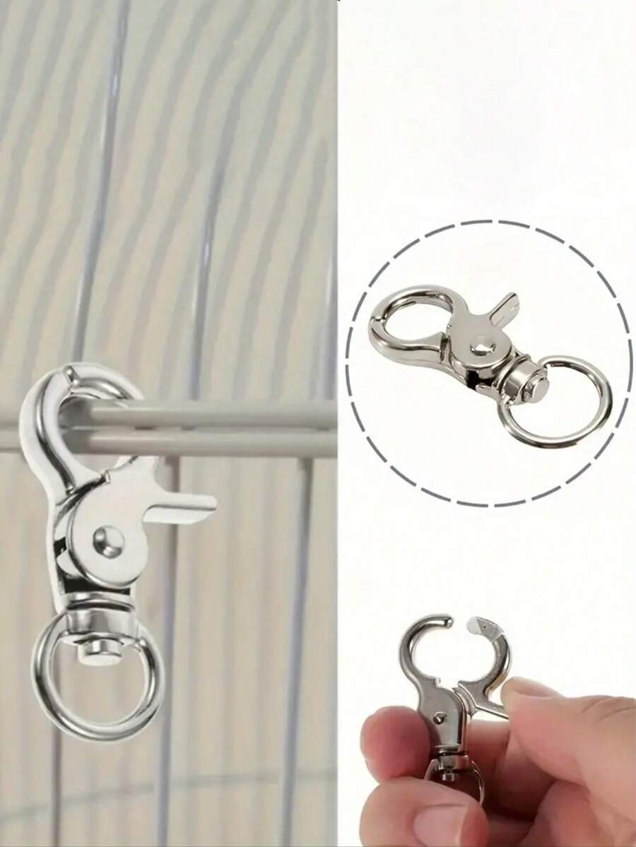 4 peças/8 peças Travas à prova de fuga para papagaios, travas de gaiola de pássaros, travas de segurança de gaiola, travas de porta de gaiola de pássaros pequenos, acessórios à prova de fuga, travas de porta de gaiola de pássaros, travas de porta de gaiola de coelho, travas de porta, travas de porta de gaiola de pombo, travas especializadas para fixação de porta de gaiola