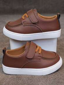 1 Pair Unisex Children Canvas Sneakers, Student Casual Shoes, Holiday Outdoor Sports Shoes, Non-Slip Wear-Resistant Running Shoes, PU Leather Comfortable Campus Shoes, Spring/Autumn