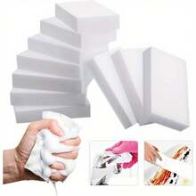 10/20/30 件套魔术刷和海绵套装 - 纳米洗碗、厨房擦拭、擦鞋、清洁和去污魔法，学生返校必备 - 白色 - 查看 2