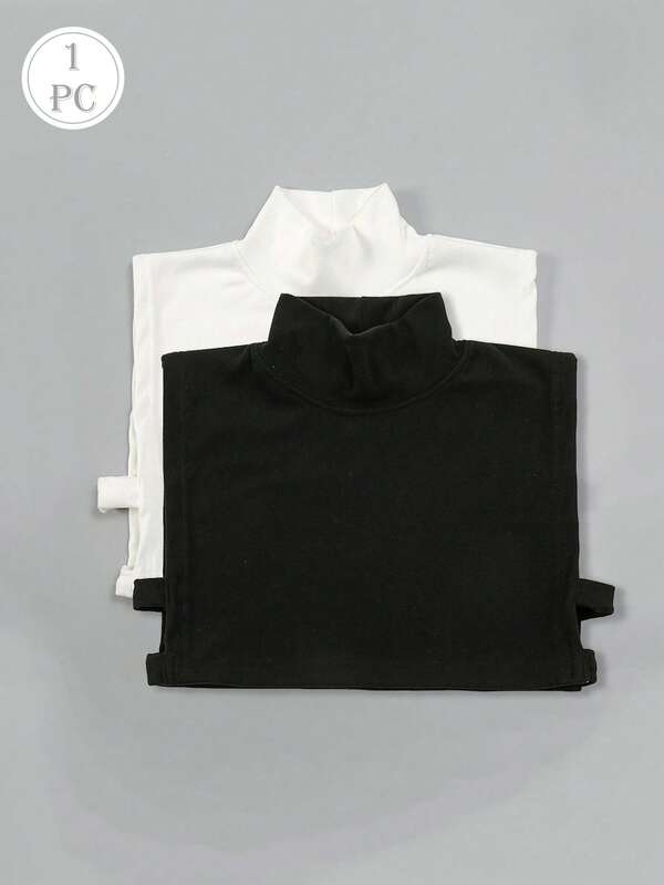 1 Stück einfarbiger, unisex Fleece-Kragen für Frühling/Herbst/Winter, vielseitig einsetzbar, abnehmbar, dick, Rollkragen, warm, weich, eleganter Halswärmer