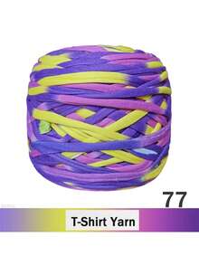 2/1 pieza Hilo de camiseta degradado, grande 300g/unidad - 2cm de ancho, hilo tejido de punto, suave y versátil para manualidades DIY, usado para ganchillo y tejido de bolsos, cojines, muñecas, mantas de almacenamiento, zapatillas, proyectos de ganchillo artesanal, disponible en múltiples colores, hilo multicolor, hilo de poliéster, hilo acrílico, hilo de ganchillo, hilo para manualidades, bolas de hilo vibrante, material de manualidades versátil, accesorios y suministros de tejido