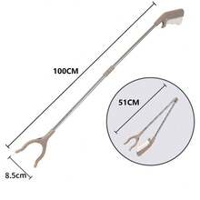 不锈钢抓取工具 - 83/100cm 可伸缩垃圾夹，配有舒适握柄，适合孕妇、户外垃圾收集、卫生用途 重型不锈钢握柄工具 - 超长（83/100cm）配备符合人体工程学的手柄，适合孕妇、清洁工、园艺 - 适合家庭、医院、户外清洁 - 耐用轻巧的设计 - 彩色 - 查看 15