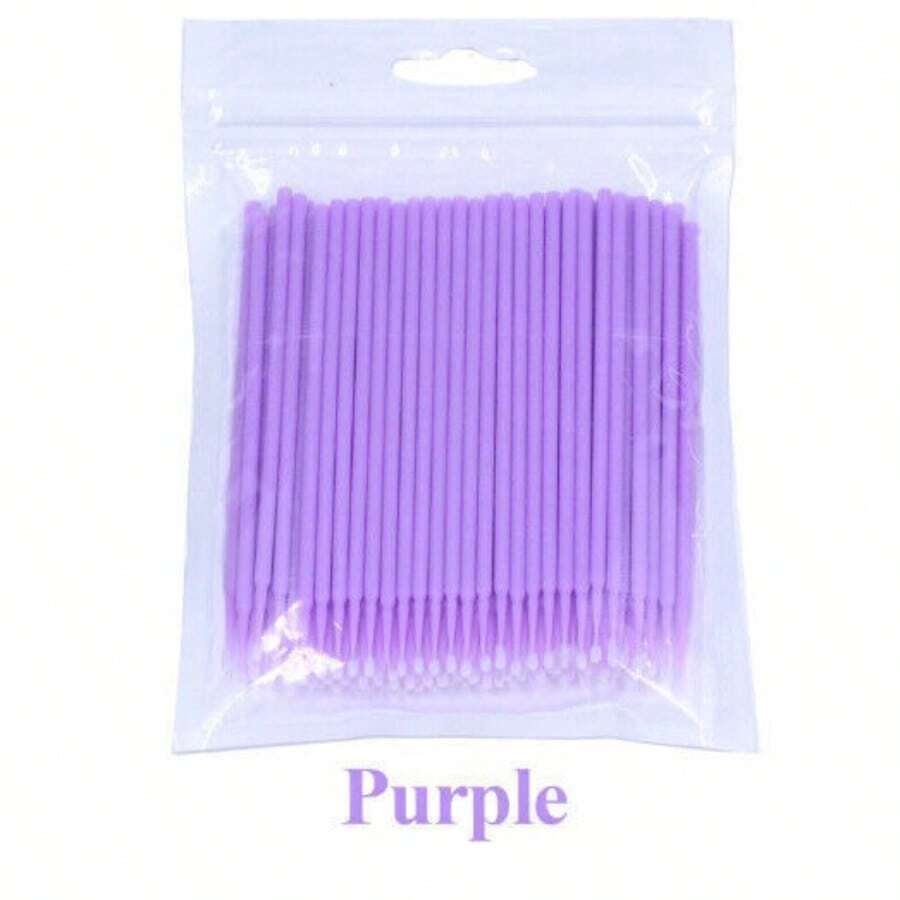 100Pcs Car Applicator Stick Paint Touch-Up Brushes Cleaning Maintenance Tools UK - Purple - View 1