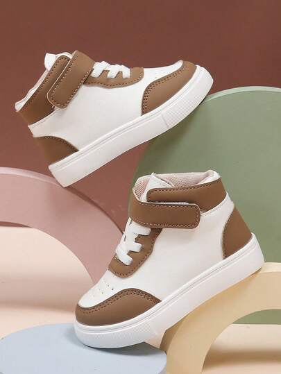 新款高帮运动鞋，适合男孩和女孩，时尚休闲鞋，适合日常穿着，舒适设计，适合好动的孩子