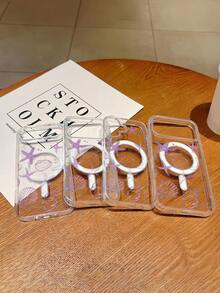 Lilafarbene Schutzhülle mit Seestern-Muster, magnetische Handyhülle für den Sommer-Strand-Stil, ästhetisches süßes Design, stoßfester Fallschutz, kompatibel mit iPhone 17Promax 17Air 16E 16 15 14 13 12 11 X XS XSMAX Plus Pro S25Ultra S25EDGE S25 S24 S23 S22 plus FE Hülle - Transparenz(clear) - Übersicht 4