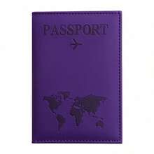 1pc PU Leather Passport Cover, Document Card Organizer Wallet,Boho Vibes - Màu be - Xem 6