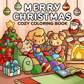 1pc (21cm*21cm)New Coloring Book For Adult,Thickened Paper Is Opaque, With Clear Lines And Easy To Color,Suitable For Best Friends Gathering,Adorable Animal Families, Festive Fireplaces, And Whimsical Christmas Tree Scenes"MERRY CHRISTMAS"Coloring Book DIY Coloring To Develop Thinking,Autumn. Stationery,School Supplies,Drawing & Painting, Christmas