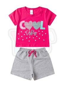 10 Piece Clothing Kit For Girls, Teens, And Women Summer Sizes 1 To 16: 5 Cropped T-Shirts/Blouses + 5 Bermuda Shorts/Shorts For Kids, Ready For Delivery, Feminine, Fun Prints With Shine - 彩色 - 查看 7