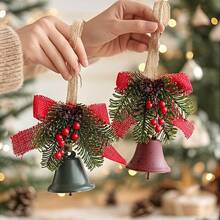 1 peça de lindo enfeite de sino, decoração de Natal com pinha em formato de sino, enfeite de sino para árvore de Natal, decoração natalina, decoração para festa de Natal. - Multicolorido - Ver 3