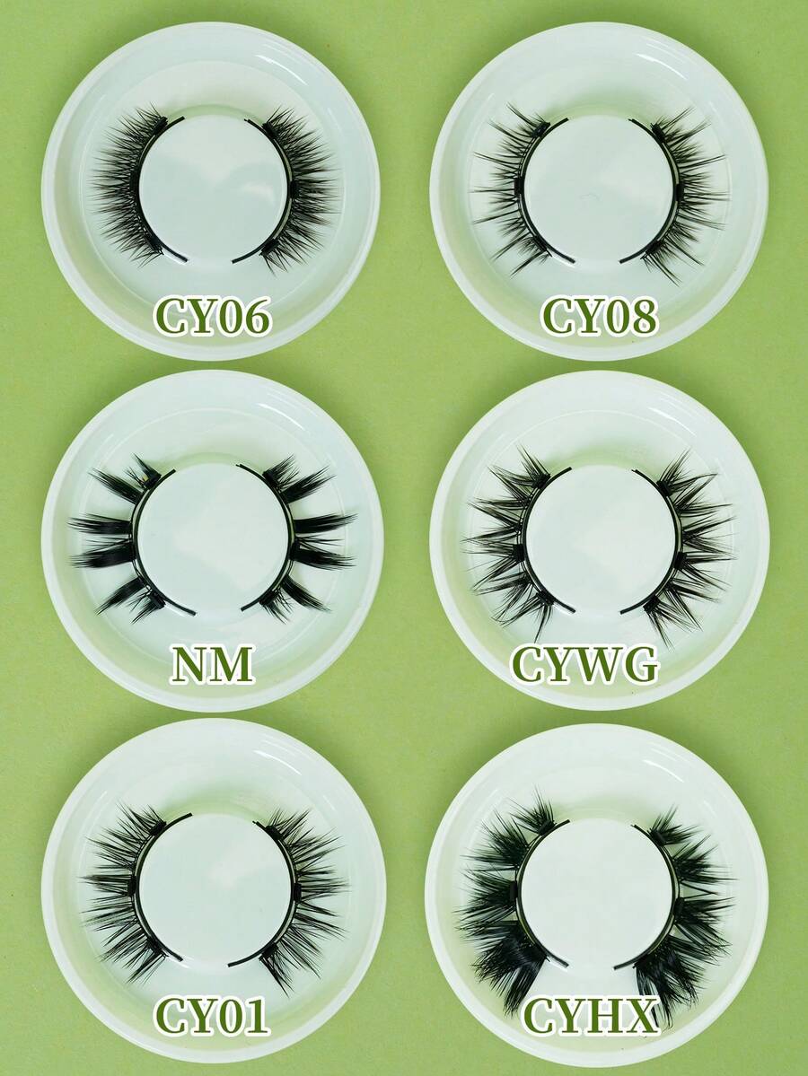 1 Pair/Set CC Curly Magnetic False Eyelashes Kit With Professional Eyelash Curler, Reusable, No Glue Needed, Ideal For Lazy People, Natural Cartoon Lash Applicator Mixed Design, 3D Volume False Eyelash Strips For Eye Lifting, Suitable For Daily Wear, Work, Study, Travel, Party, Women's Gift, Women's Christmas Gift - màu đen - Xem 1