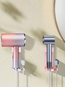 1pc Adhesive-Free Hair Curler Storage Rack,Straightener & Hair Dryer Organizer Shelf ,Beauty Tool Storage Rack, Wall Mount Hair Styling Tool Storage, Organizer Curling Iron Storage, Rack Bathroom Plug Wall Hanging, Plastic Hair Dryer Holder Hair Straighteners Combs Holder,Bathroom Accessories Bedroom Accessories