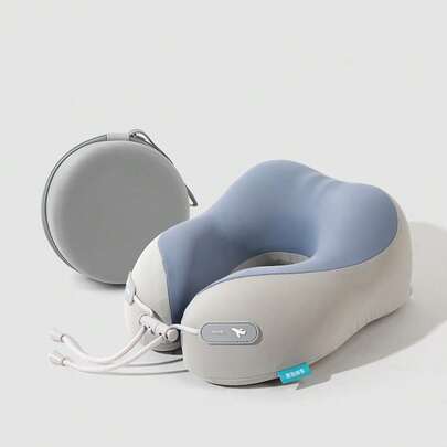 Almohada para el cuello para llevar, almohada de viaje fresca con funda para aviones, almohada de viaje para el cuello hecha de espuma viscoelástica pura para dormir durante el vuelo