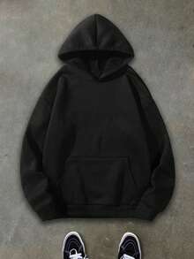 Halloween Costume Series, Men's Hooded Sweatshirt With Scary Pumpkin Costume, Autumn New Y2k Pullover Hoodie - Đen-7 - Xem 2