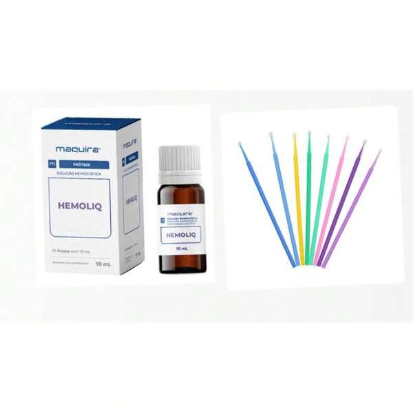 Solução Hemostática Hemoliq com 10 Microaplicadores Maquira - 10ml