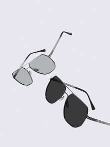 Plus Size Men's Fashionable Metal Fashion Glasses, Suitable For Outdoor Daily Driving