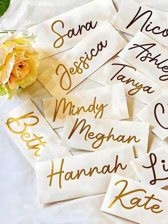 1 Piece Custom Name Stickers, Personalized Name Stickers, Custom Handwritten Name Stickers, Personalized Name Tags, Custom Text Stickers, Vintage Custom Stickers, Water Bottle Stickers, Laptop Stickers, Colorful Decals, Best Friend Gifts For Birthdays, Mother's Day, Birthdays, Children's Day, Father's Day, Graduations