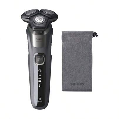  Philips - Series 5000 Wet And Dry Carbon Grey Electric Shaver S5587/10  W/ Pouch