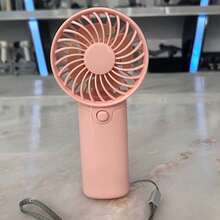 2025 Latest Portable Mini Handheld Fan - Lightweight, Battery-Powered (AAA) For Office, Travel, And Camping - Pink & White Options, Wearable Design (Batteries Not Included), Personal Cooling Device | Mini Fans | Durable Plastic Construction, Mini Handheld Fa