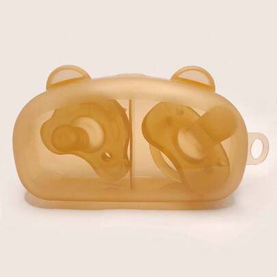 1pc Portable Baby Pacifier Case, Can Hold 2 Replacement Pacifiers, Pacifier Holder Container For Travel, Pacifier Box (Pacifiers NOT Included)