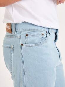 Men's Casual Washed Straight-Leg Jeans - Baby Blue - View 7