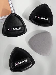 MAANGE 4个装三角化妆海绵，湿用型，柔软亲肤，便携实惠，适合旅行，可作为圣诞礼物，化妆品，化妆工具，经济实惠的必备品，礼物，送给她的礼物，圣诞礼物，赠品，旅行，便宜货，旅行必备 - 黑色 - 查看 3