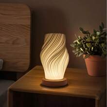 Adjustable Lighting Modern Desk Lamp With Wooden Base, USB Powered, Button Control, Suitable For Bedroom, Living Room, Dorm Decor And Lighting - Modern Table Lamp | Modern Desk Lamp | Wooden Base Lamp