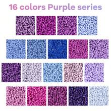 1000 piezas de cuentas Perler de 2.6mm de color púrpura en un frasco recargable pequeño, ligero y portátil, adecuado para accesorios DIY y decoración de manualidades