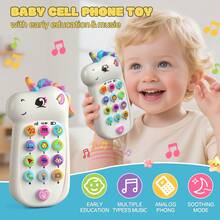 Teléfono musical interactivo para bebés: música, clima, animales y talla grande de 10 efectos de sonido, 2 modos intercambiables, opciones de color rosa y azul