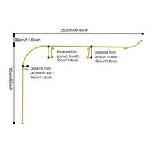Futchoy Wall-Mounted Garment Rack, Hanging Clothes Rack, Metal Retail Display Rack - Gold - View 2