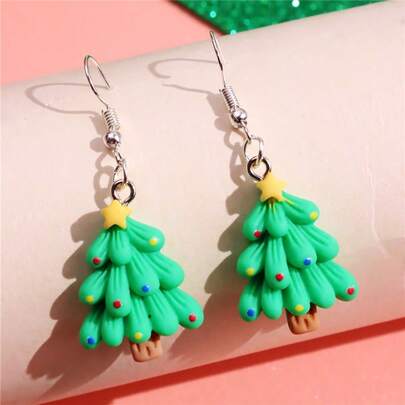 1 قطعة زينة شجرة عيد الميلاد من الراتنج الجميلة، مناسبة للأعياد