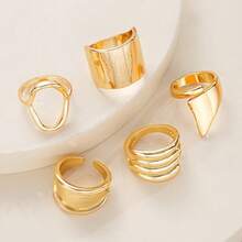 5/14/15/29 buc Set de inele metalice vintage elegante cu bandă largă, design gros, pentru femei, potrivite pentru fete de zi cu zi, petrecere, ținute de nuntă, bijuterii la modă cadou pentru iubită, prietenă