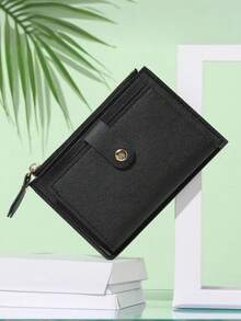 Ultra-Slim Compact Wallet With 6 Card Slots And Snap Closure Stylish, Slimline And Lightweight Portable Wallet ID Card Holder With Coin Pocket Birthday Gift, Anniversary Present, Valentine's Day Gift For Ladies, Young Women, Teenagers, Students Backpack Essentials, Study Supplies, Dormitory Items Back-To-School Gift, Gift Bag Card Holder, Wallet, Business Card Case, Credit Card Holder Women's Wallet, Mini Wallet, Clutch Bag, Card Holder