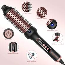 This 2-In-1 Thermal Brush Combines The Functions Of A Hair Dryer, Comb, And Styler In One. Featuring A 1.5-Inch Heated Round Brush Design, It Precisely Creates Bouncy Curls And Voluminous Root Lift, Letting You Achieve Salon-Worthy Blowout Styles Effortlessly At Home.Global Universal Dual Voltage, Suitable For All Hair Types.
