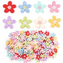 30pcs/Pack Colorful 5-Petal Flower Embroidered Patches, Cotton Thread Hand-Sewn Floral Patches For DIY Clothing, Pants, Socks, Hats And Fabric Decoration & Repair