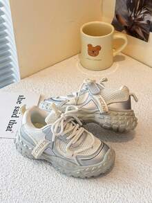 1 Pair 2025 Autumn New Soft Sole Non-Slip Wear-Resistant Breathable Mesh Casual Shoes For Kids