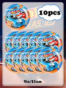 Hot Wheels Theme Disposable Tableware Set, Christmas, Halloween, Thanksgiving, Birthday Party Paper Plates, Paper Cups, Tissues, Banners, Tablecloths, Car-Themed Decorations, Party Supplies. - Multicolor - View 16