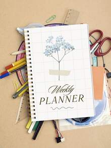 A5 Weekly Planner Notebook, 52-Week Spiral Weekly Daily Planner With Weekly Focus, Goal Setting, To-Do Lists, Habit Tracker & Notes Section, Work & Home, Office Supplies,Teacher Appreciation Gift Mother's Day - Beige - View 7