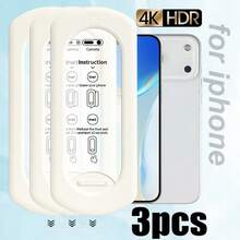 3 Stück Bildschirmschutz für iPhone 17, 17 Pro, 17 Air, 17 Pro Max, Vollflächenabdeckung, HD-Klar, kratzfest, fingerabdruckfest, staubfrei, unterstützt Fingerabdruck- und Gesichtserkennung zum Entsperren