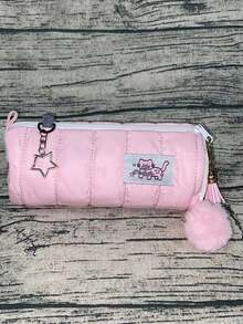 1个鱼形面粉袋铅笔盒和1个面包狗蛋糕铅笔盒，可爱化妆包，学生返校文具袋，大容量收纳袋，铅笔盒，铅笔袋，房间装饰，万圣节装饰，秋季装饰，圣诞节和万圣节装饰品