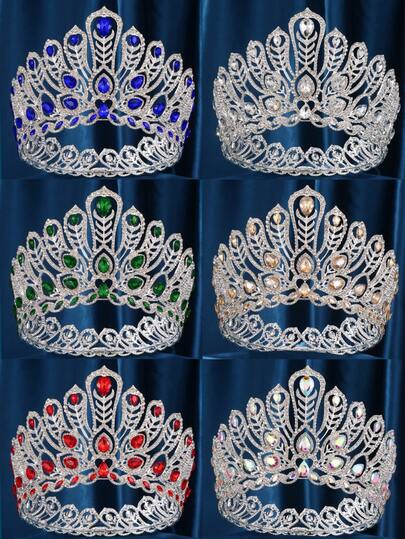 Women's Crown, Baroque Queen Crown - Crystal Gold Tiara, Suitable For Weddings, Birthdays, Cake Decorations, Also Suitable For Halloween, Parties, Balls, Christmas And Other Occasions
